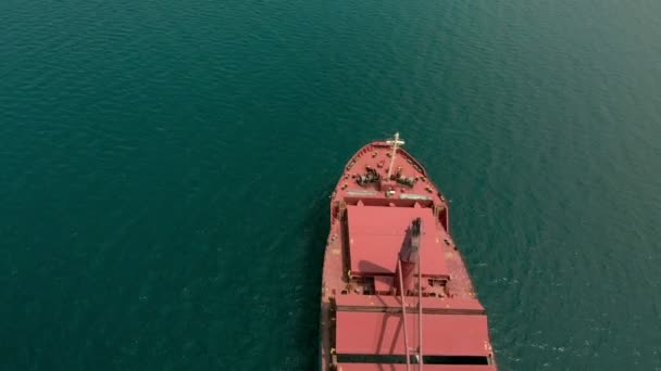 海上の貨物船。航空写真 - 映像、動画