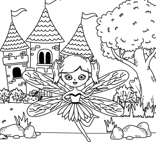 Fairy cartoon of fairytale design - Vector, Image