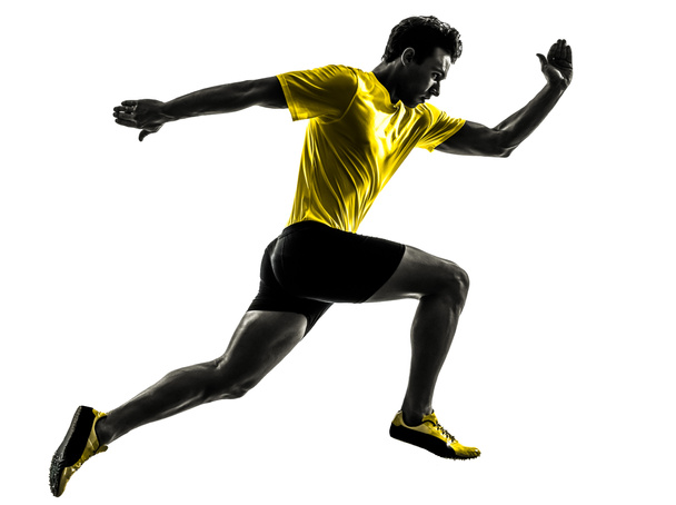 joven hombre sprinter corredor corriendo silueta
 - Foto, Imagen