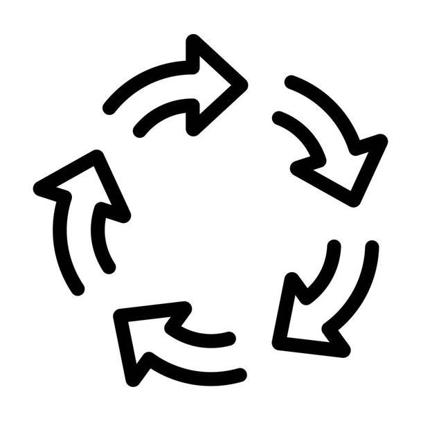 ciclo, reciclar, actualizar - línea mínima icono web. vector simple i
 - Vector, Imagen