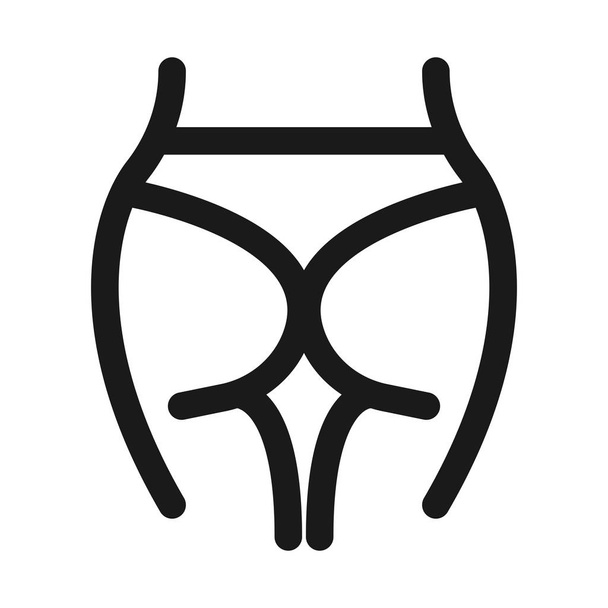 fitness woman body - minimal line web icon. simple vector illust - Vector, Image