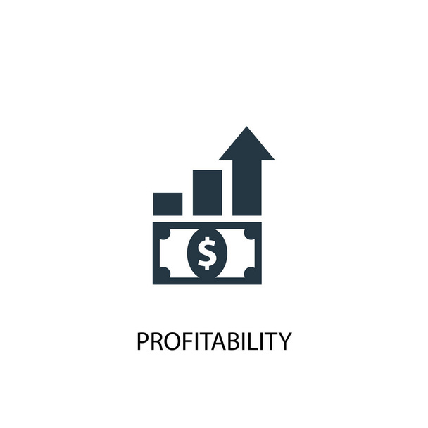 Profitability icon. Simple element illustration. Profitability concept symbol design. Can be used for web - Vector, Image