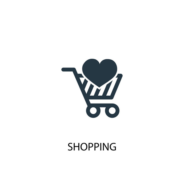 shopping icon. Simple element illustration. shopping concept symbol design. Can be used for web - Vector, Image