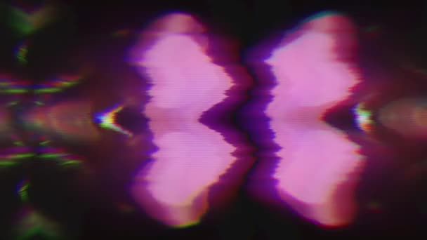 Glitch datamosh abstracte gekleurde digitale achtergrond.  - Video