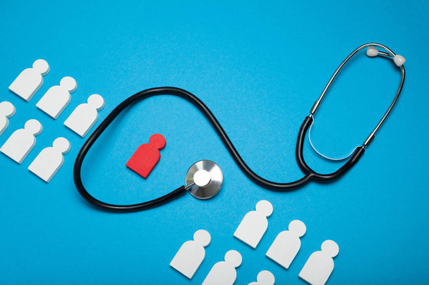 Medical health concept, assurance.  Stethoscope, insurance. - Фото, изображение