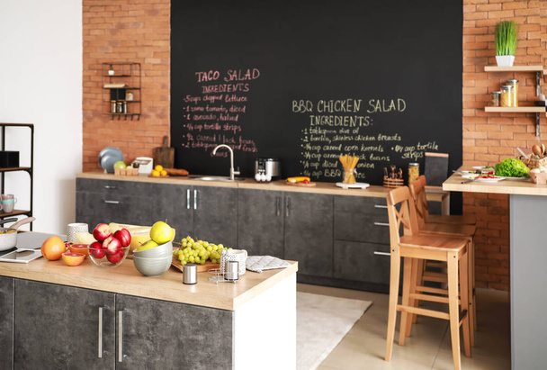 Stylový interiér moderní kuchyně - Fotografie, Obrázek