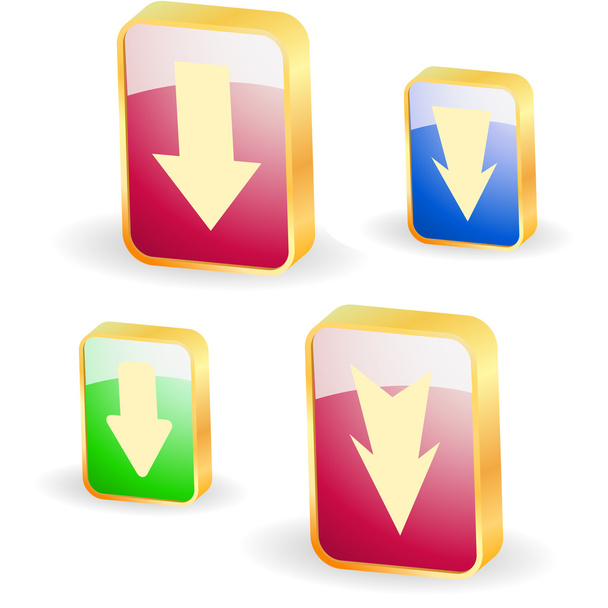 Download button set. Vector set for web - Vettoriali, immagini
