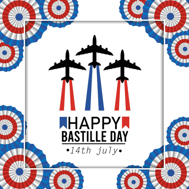 плакат з літаком святкування і Франція прикраси
 - Вектор, зображення