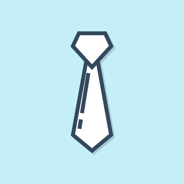 Icona cravatta linea blu isolata su sfondo blu. Cravatta e cravatta simbolo. Illustrazione vettoriale
 - Vettoriali, immagini