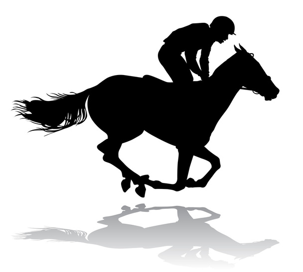 jockey hevosella 5
 - Vektori, kuva
