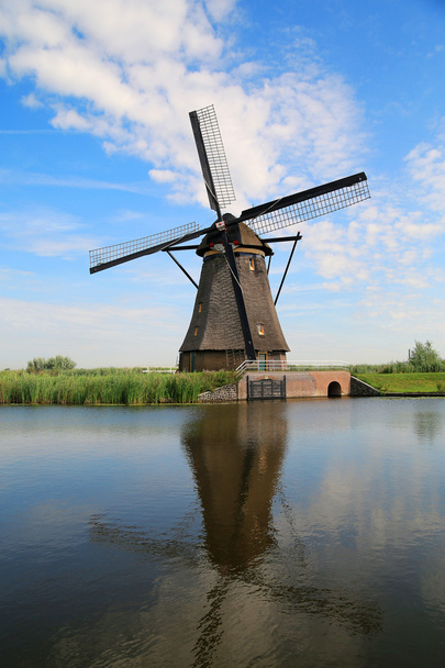 Kinderdijk větrný mlýn - Fotografie, Obrázek