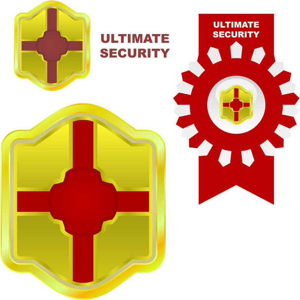 ULTIMATE SECURITY. Set of sale labels. - Vector, Image