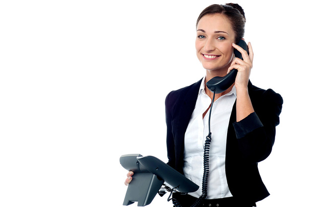 Business executive answering client's call - Foto, Imagem