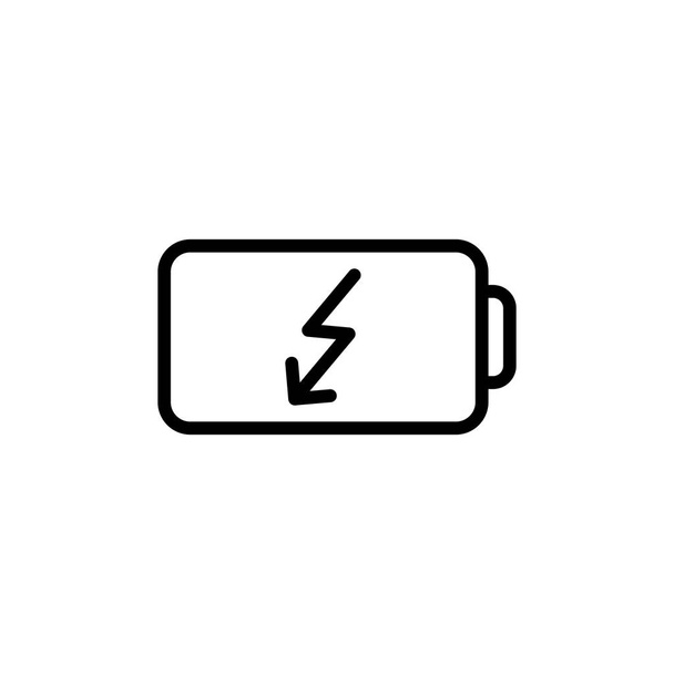 Ícone de bateria de linha fina
 - Vetor, Imagem