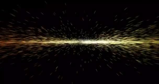Abstract hyperspace, moving yellow lights. - Footage, Video