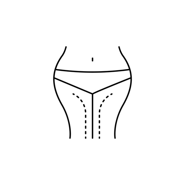 jambes réduire l'icône de ligne sur fond blanc
 - Vecteur, image
