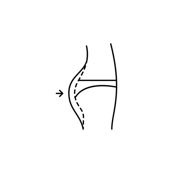 ass reduce line icon on white background - Διάνυσμα, εικόνα