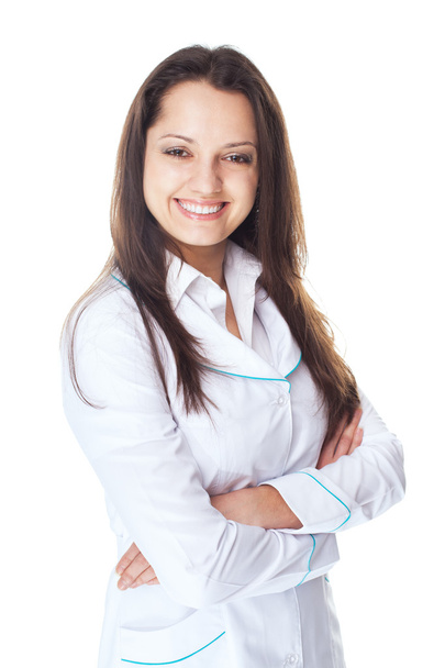 Portrait of young smiling woman doctor - Zdjęcie, obraz