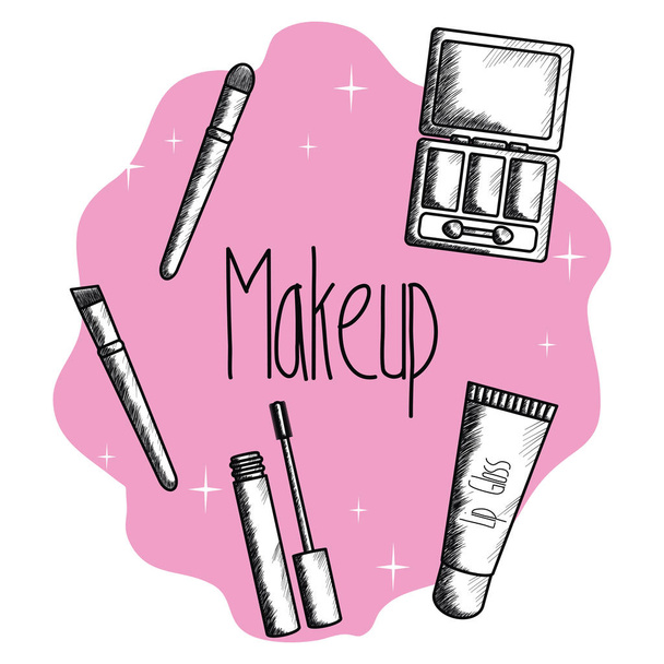 Make-up Accessoires Zeichnung - Vektor, Bild