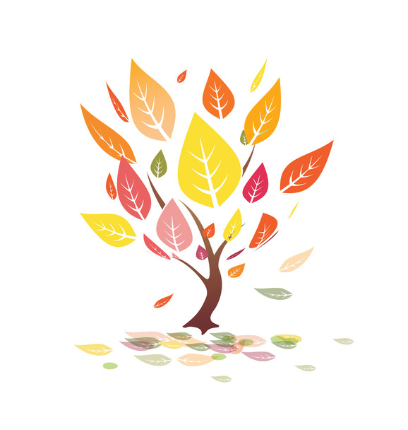 autumn tree - Διάνυσμα, εικόνα