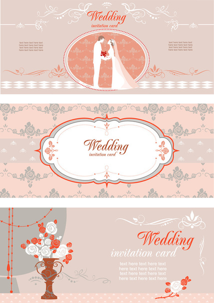 Wedding banners set - Vektor, kép