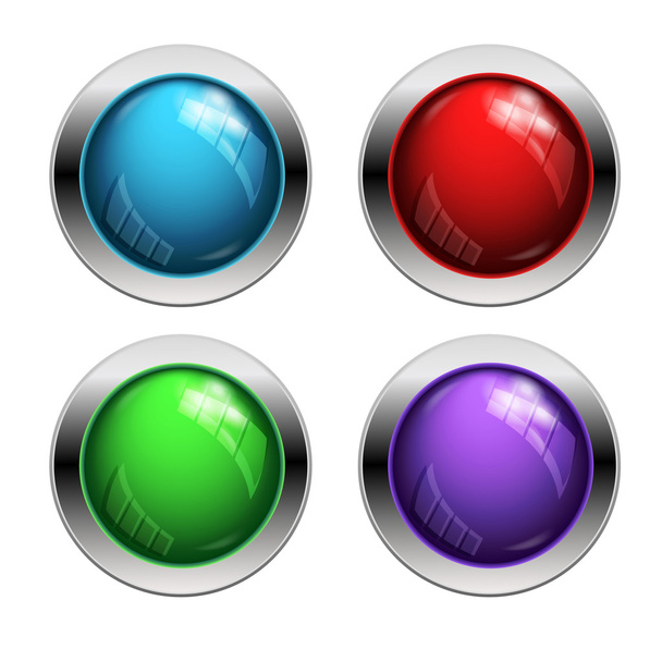 Shiny vector buttons - Вектор,изображение