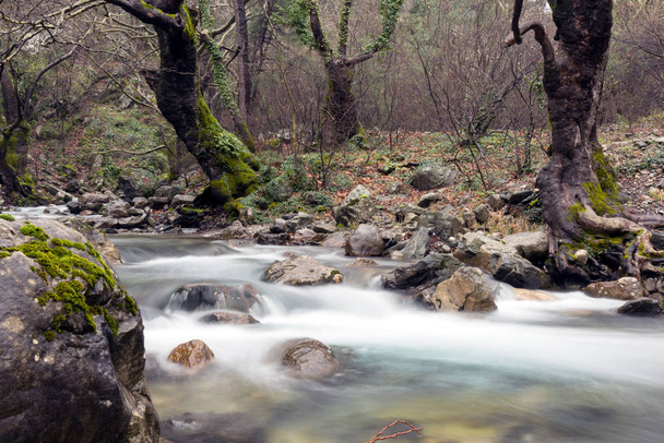 The Hasanboguldu river and waterfalls in Edremit district of Balikesir province of Turkey. - Photo, Image