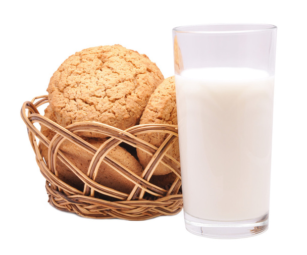 Thin captain in a basket and milk - Photo, image