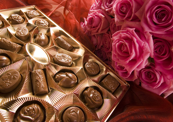 Chocolate & Roses - Foto, Bild