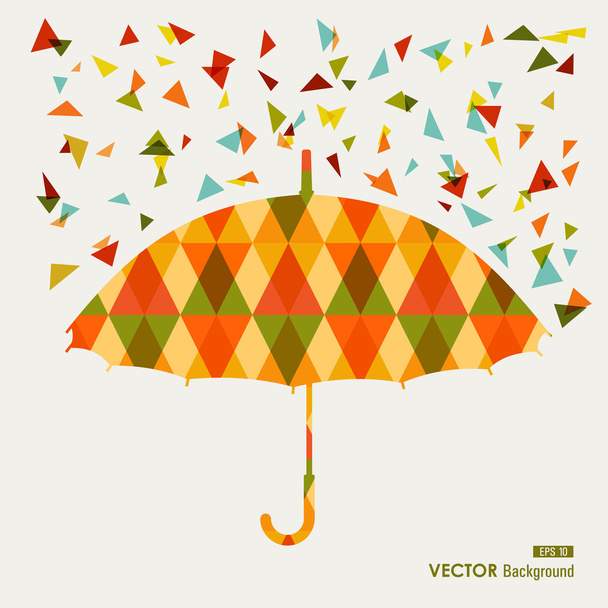 Fall season triangle composition umbrella EPS10 file background. - Vektor, Bild