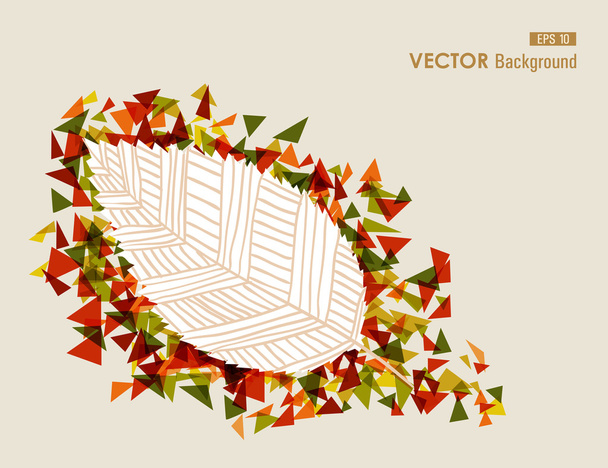 Abstract hand drawn leaf illustration autumn concept. EPS10 file - Vetor, Imagem