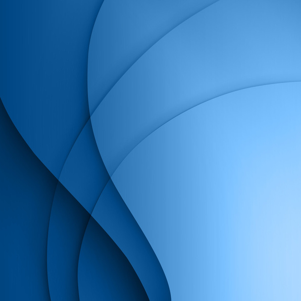 Blue smooth twist light lines vector background. - Vector, Imagen