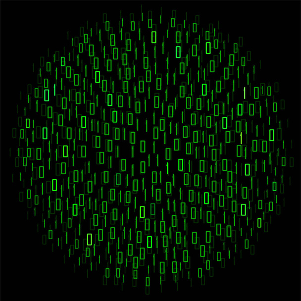 Fond technologique abstrait avec code informatique binaire en forme de cercle, illustration vectorielle eps 10
 - Vecteur, image