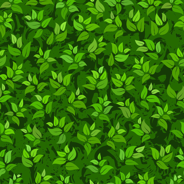 Seamless abstract green leaves background - Vecteur, image