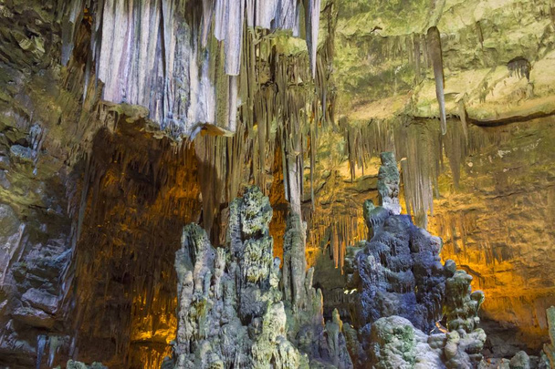 CASTELLANA CAVES, ITALY - AUGUST 26 2017: Castellana caves grotto in Southern Italy - Photo, Image