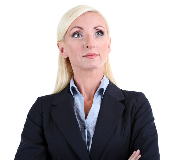 Business woman portrait isolated on white - Φωτογραφία, εικόνα