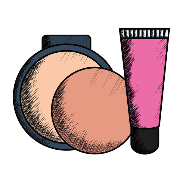 blush maquillage avec bouteille
 - Vecteur, image