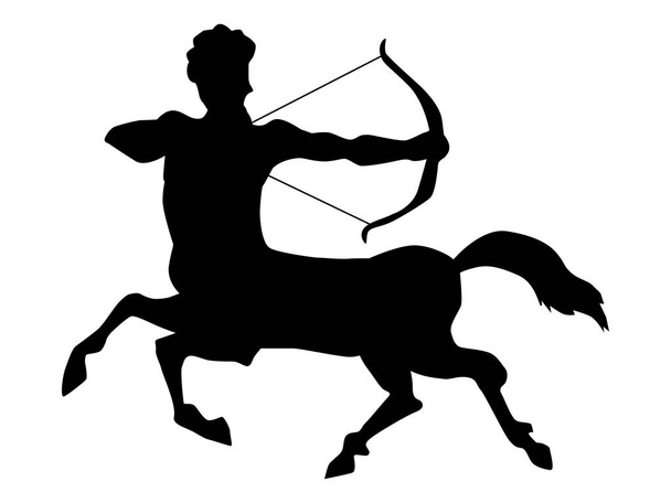 Vektorsilhouette des Sagittarius. Motiv Tierkreis, Astrologie, m - Vektor, Bild