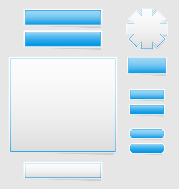 Blue glossy web template - Vector, imagen