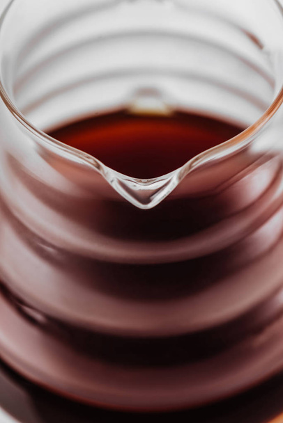 Transparent glass teapot on white background - Zdjęcie, obraz