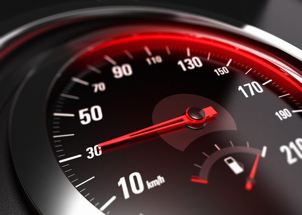 Reducing Speed Safe Driving Concept - 30 Km h - Foto, Bild
