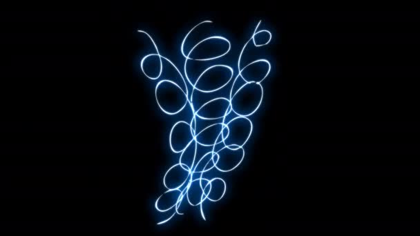 4k vloeibare elementen Glow loops. Slepen en neerzetten - Video