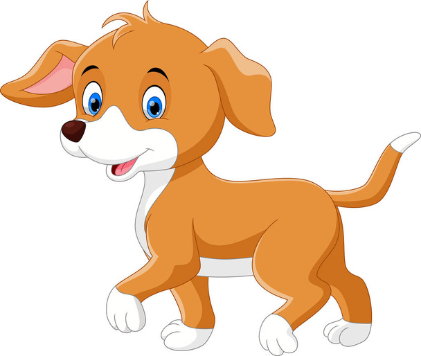 Cute little dog cartoon - Wektor, obraz