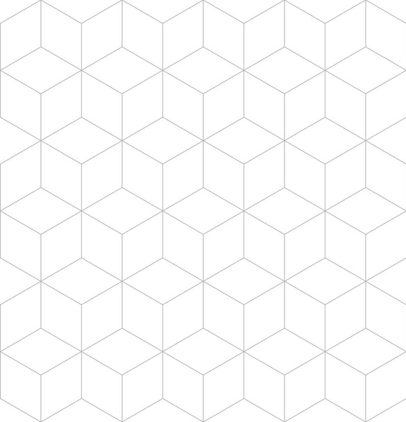 Modèle cubique sans couture vectoriel. Texture moderne fine grille hexagonale
. - Vecteur, image