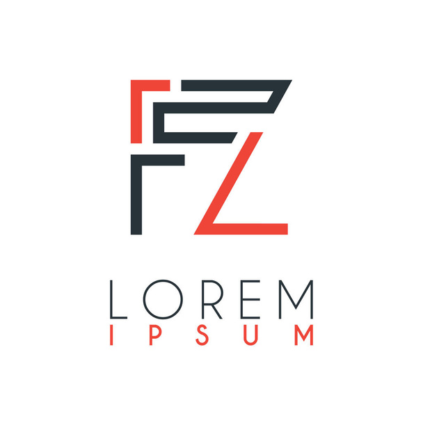 Логотип між літерою F і літерою Z або FZ з певною відстанню і з'єднаний помаранчевим і сірим кольорами
 - Вектор, зображення