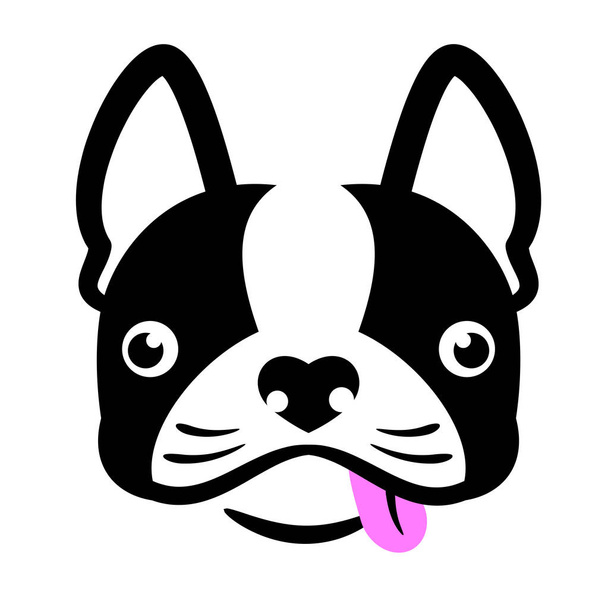 Zabawny i uroczy portret francuskiego Bulldog - Wektor, obraz