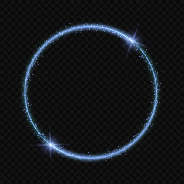 circle frame with Vector light effect. - Вектор,изображение