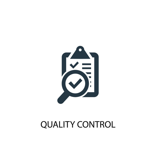 Qualitätskontrollsymbol. einfache Elementillustration. Qualitätskontrolle Konzept Symboldesign. kann für das Web verwendet werden - Vektor, Bild