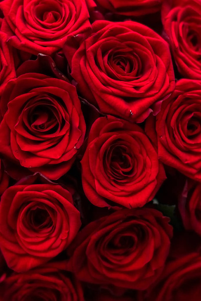 Bouquet di lusso gourgeous di rose rosse, fiori in fiore come flora
 - Foto, immagini
