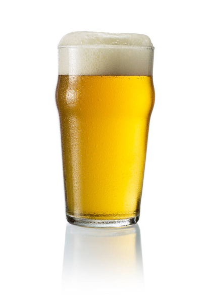 Ποτήρι ξανθιά μπύρα με αφρό - Φωτογραφία, εικόνα